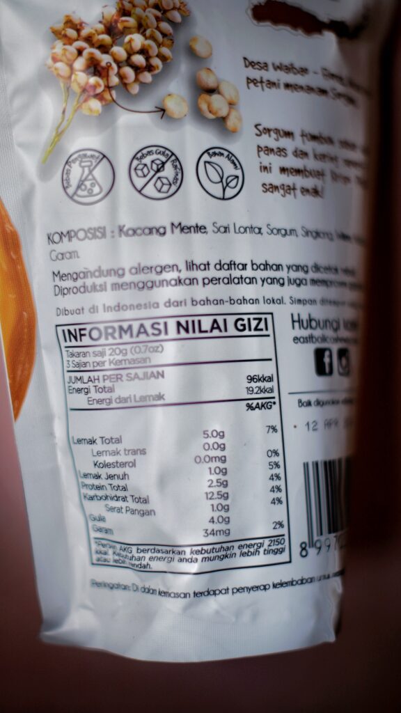 Informasi Gizi YAVA Krispi Puffs